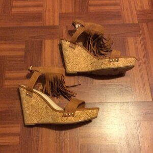 Brown Fringe Wedges